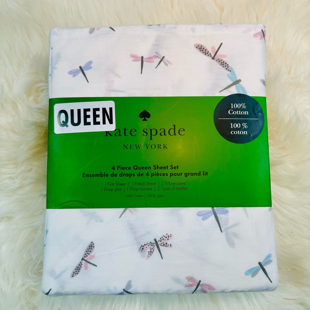♠️ Kate Spade ♠️ Dragonfly Queen Sheet Set